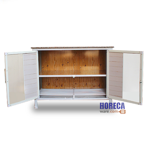 ตู้เคาเตอร์ท๊อปหินแกรนิต 110 ซม ลายไม้ ตราคิทเช่น