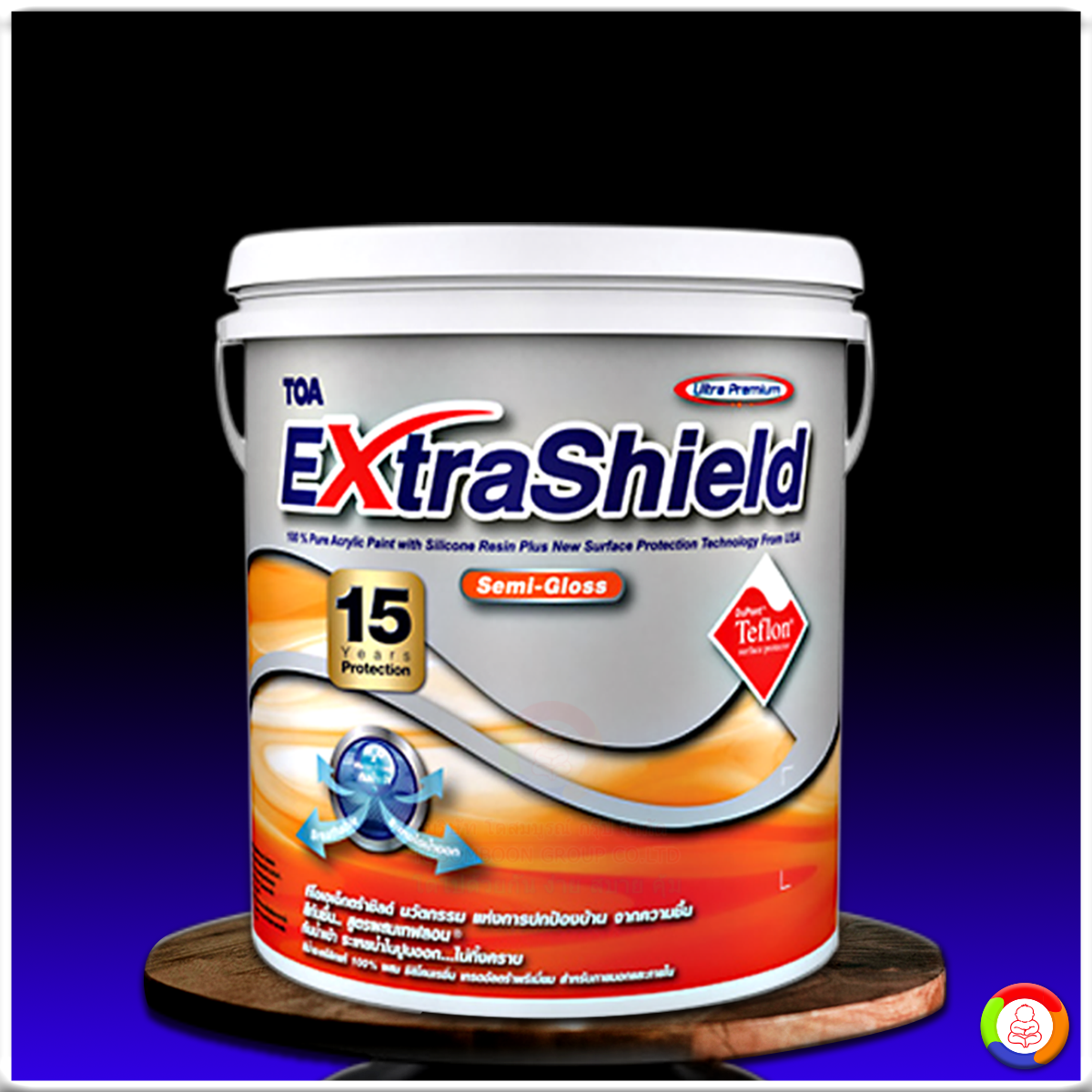 ทีโอเอ เอ็กซ์ตร้าชิลด์ สีน้ำอะคริลิก ชนิดกึ่งเงา TOA ExtraShield Semi-Gloss