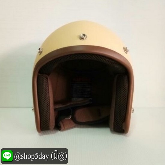 🔥หมวกกันน็อคคลาสสิค สีครีมใข่