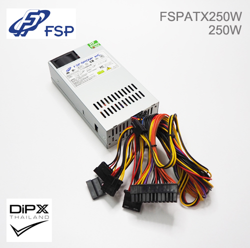 Power supply 1U FSP 250W (FSPATX250W P4) 20+4pin, 4pin, 2molex, 2sata (New)