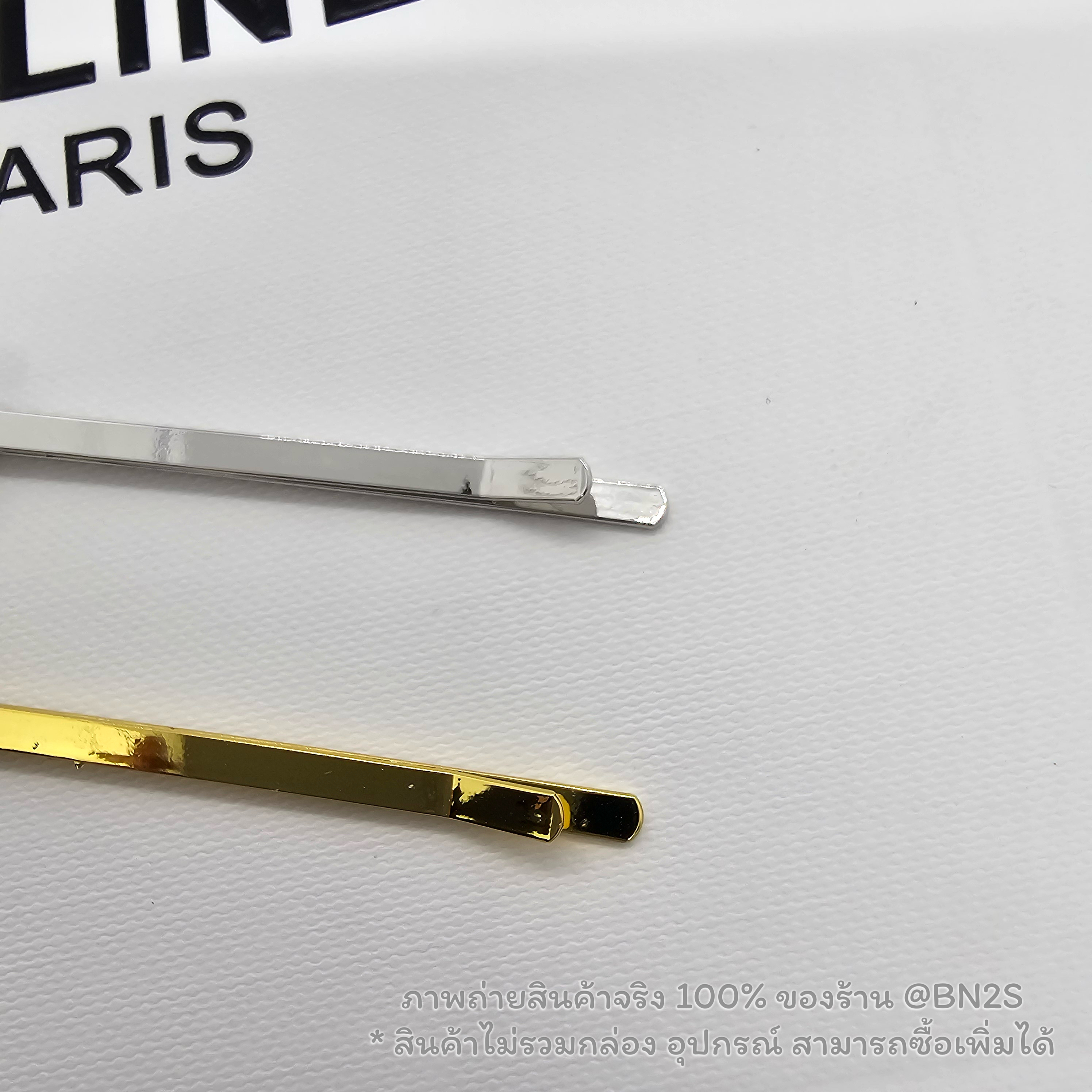 สีเงิน | [หน้าเพชร] CL TRIOMPHE SLIDE HAIR กิ๊บหนีบผมแบบสไลด์เซลลีน ประดับคริสตัล ก้านสีเงิน/ทอง ภาพถ่ายงานจริง พร้อมส่งในไทย สี เงิน / ทอง ไม่รวม กล่อง อุปกรณ์