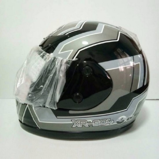 AVEX หมวกกันน็อคเต็มใบ ราคาถูก รุ่นXR-504 สีดำเงา-เทา แว่นดำ