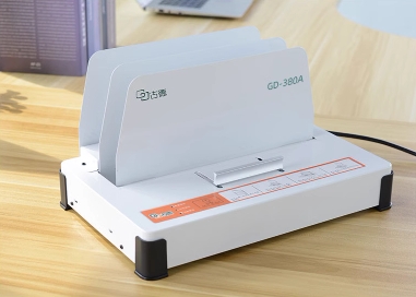 เครื่องเข้าเล่มสันกาวไฟฟ้ายี่ห้อGUDE รุ่น GD380A