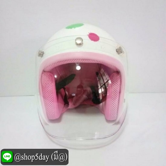 ALTRAX หมวกกันน็อคทรงวินเทจ ราคาถูก รุ่น LANDOM พร้อมแว่นBUBBLE สีใส