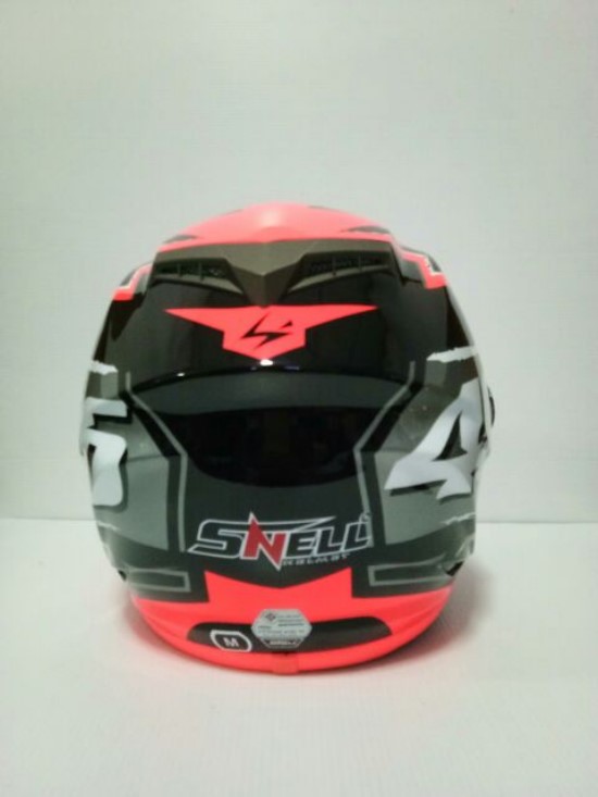 🔥หมวกกันน็อค SNALL สีส้มแสดดำ