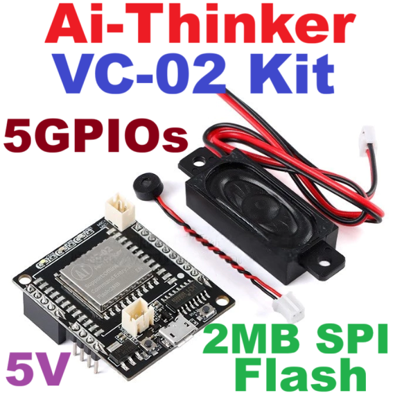 TECHTONICS Ai-Thinker VC-02-Kit Voice Recognition Development Board with Speaker Module