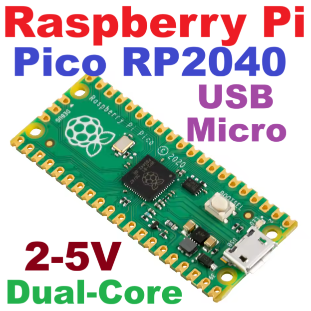 Raspberry Pi Pico Board RP2040 USB Micro Dual-Core 264KB Low-Power High-Performance Microcomputer Cortex-M0 Processor