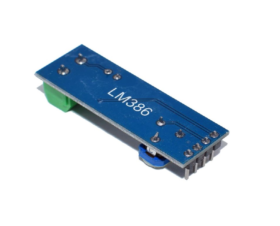 โมดูลขยายเสียง ปรับอัตราขยายได้ 200เท่า ใช้ไฟเลี้ยง 5V-12V LM386 audio power amplifier module 200 times mono gain amplifier board mono power amplifier ขยายสัญญาณ