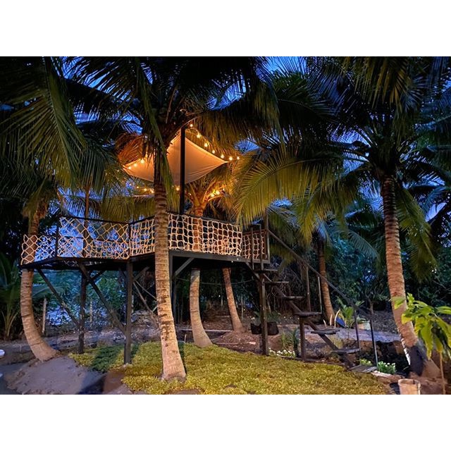 ตาข่ายระเบียงกันตก เชือกใยยักษ์ สานเชือกไม่มีปม