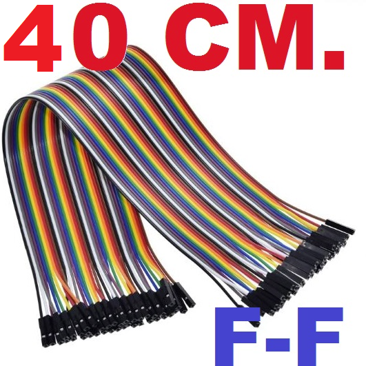 สายจั๊ม เมีย-เมีย 40 cm Jumper Wire M-F (Female to Female) สายแพ 40cm จำนวน 40 เส้น Cable Dupont