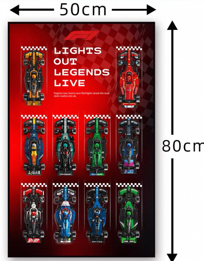 Display frame สำหรับ LEGO Speed Champion F1 10 คัน