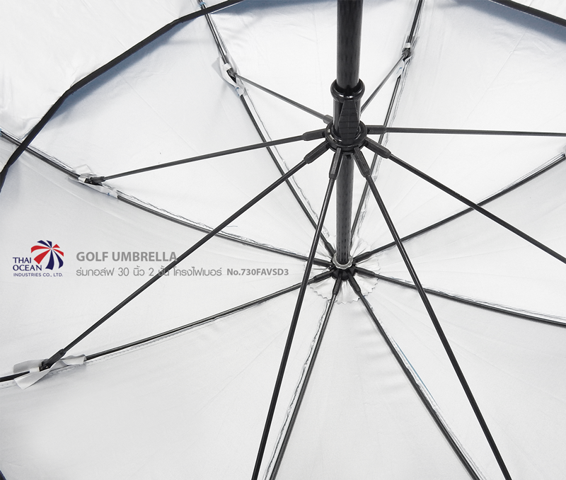 Leo ร่มกอล์ฟ 2ชั้น ขนาดใหญ่ 30นิ้ว กางได้ 2 คน โครงไฟเบอร์ ทนทาน ไม่เป็นสนิม ผ้าเคลือบยูวีกันแดดกันฝน