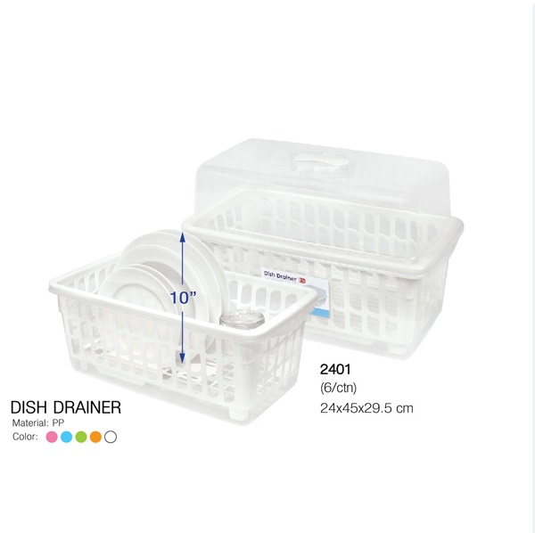 jj-2401 ที่คว่ำจานมีฝาปิด 24x45x29.5 ซม.เจซีเจ