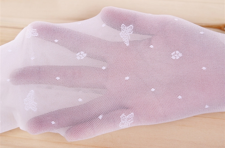 ถุงน่องเด็ก สีขาว แบบโปร่ง ลาย ผีเสื้อน่ารัก