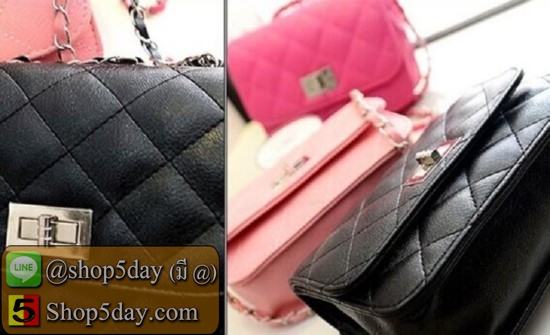 กระเป๋าแฟชั่น 2018 สีสันสดใสน่ารัก (ชมพูพีช)