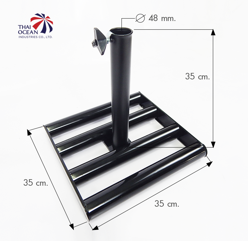 Leo ขาตั้งร่มสนาม แพเล็ก ขนาด35ซม. แกน 48 มิล ฐานตั้งป้าย,ธง ถอดเสาได้ พกพาสะดวก ติดตั้งง่าย