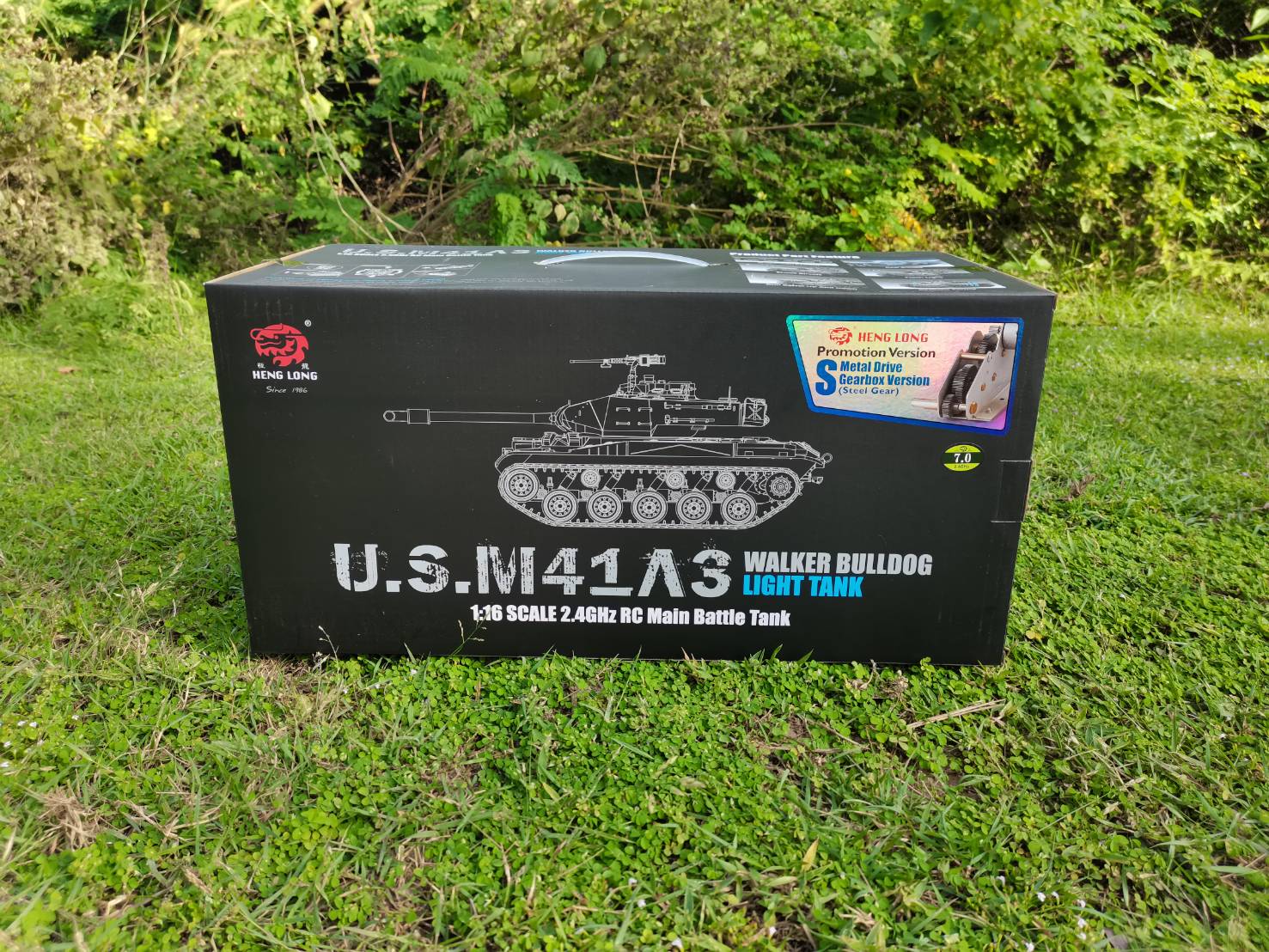 รถถังบังคับ HENG LONG 1/16 U.S. M41A3 WALKER BULLDOG ระบบชุดเกียร์โลหะ ยิงกระสุนได้มีควันและเสียงเคื่องยนต์ ระบบการทำงานเหมือนจริงมากๆ