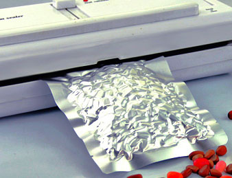 ถุงอลูมิเนียมฟอยด์ ซีล 3 ด้าน สูญญากาศได้ ตัดขอบโค้ง *****(100ซอง/แพค)*****