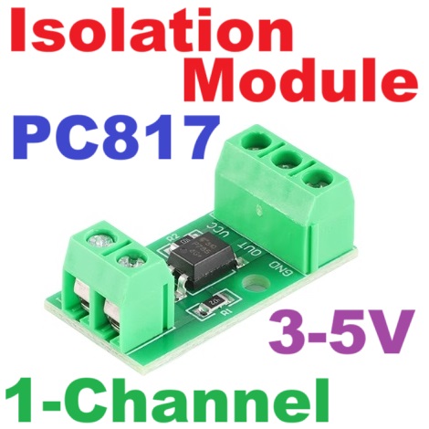 1-Channel PC817 Optocoupler Isolation Module Optoelectronic Isolator Signal Isolation and Anti-Interference 3-5V