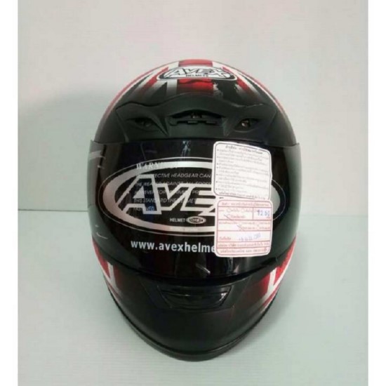 AVEX หมวกกันน็อคเต็มใบ ราคาถูก รุ่น DX MB11 สีดำด้าน แว่นดำ