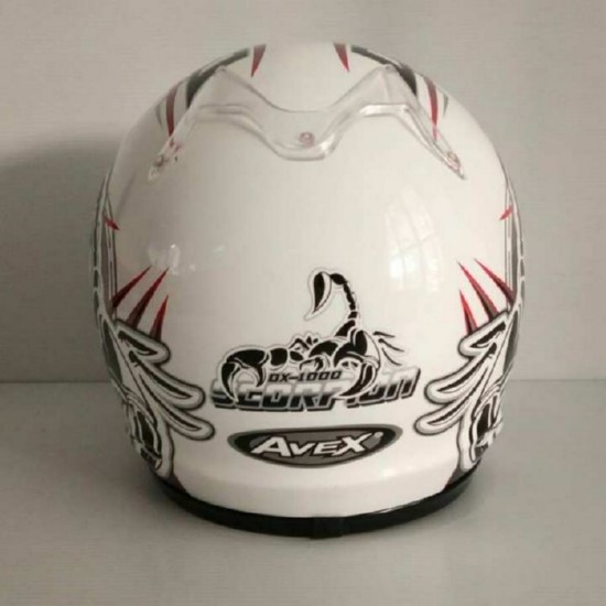 AVEX หมวกกันน็อคเต็มใบ ราคาถูก รุ่นDX 1000 สีขาว แว่นดำ