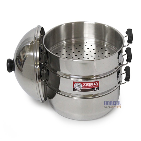 4-piece steamer set, Friendly, 32 cm, Zebra head