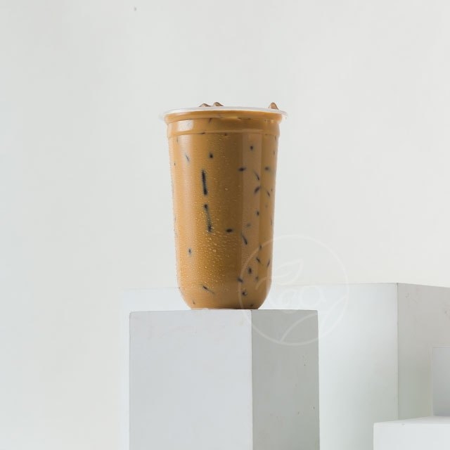 [ยกลัง 20 แถว] แก้วแคปซูล ก้นโค้ง เรียบใส ไม่พิมพ์ลาย 22ออนซ์ แก้วชานมไข่มุก แก้วPP ปาก95 20แถว/ลัง