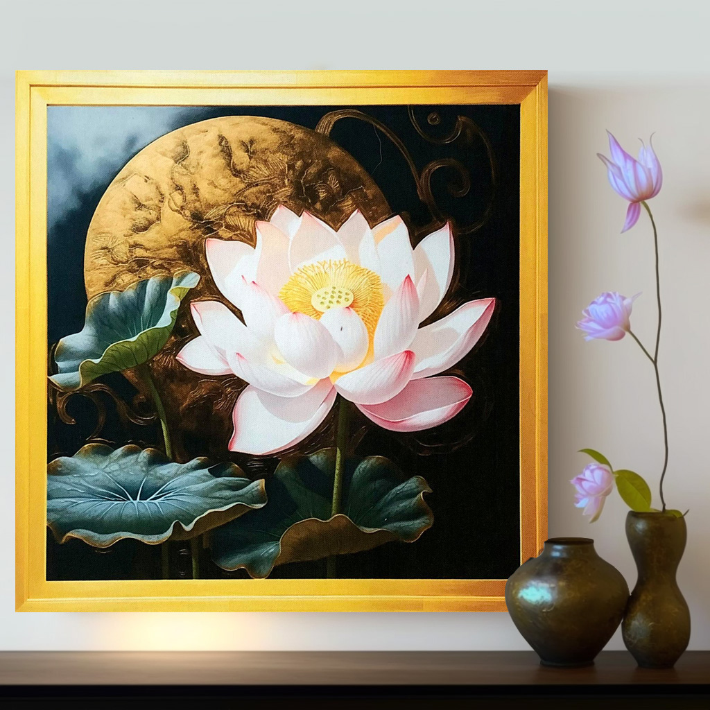 ศิลปะภาพพิมพ์ดอกบัว Lotus_01