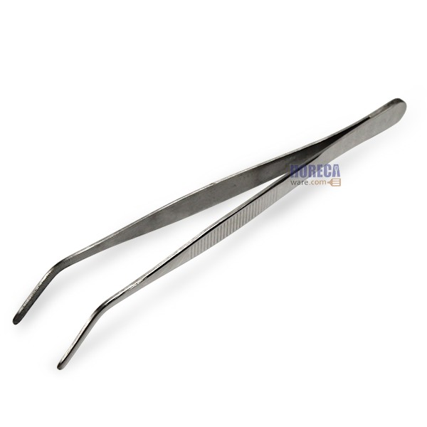 Food decoration tweezers, curved tip, 20 cm, Hana