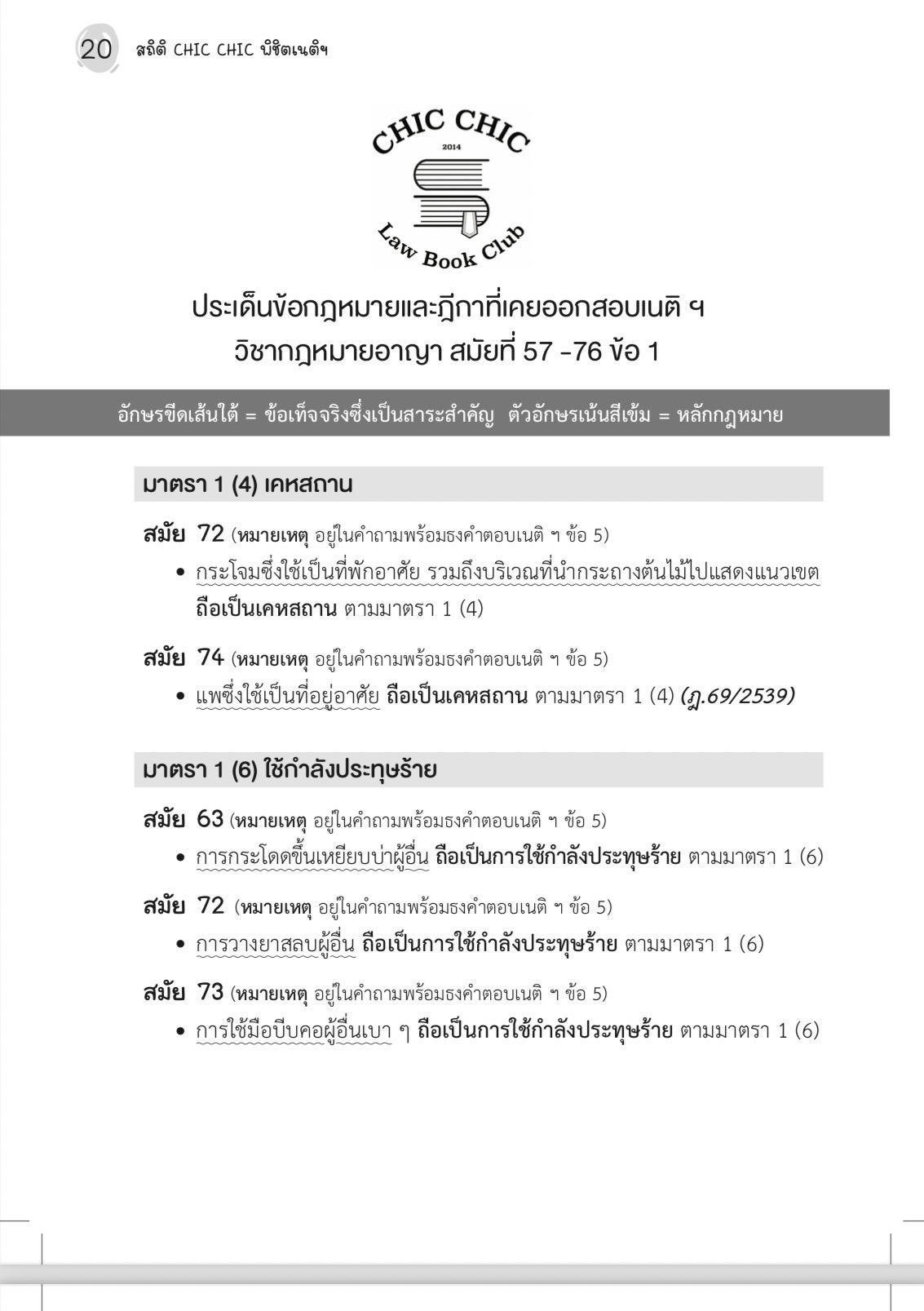 (ห่อปก) สถิติ CHIC CHIC พิชิตเนติฯ ขาอาญา