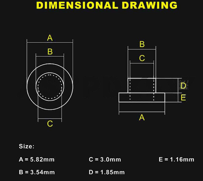 แหวนรองพลาสติก TO-220 Transistor Plastic Washer Insulation Washer Bushing Transistor Disc Circle Particle Ring For M3 Screws