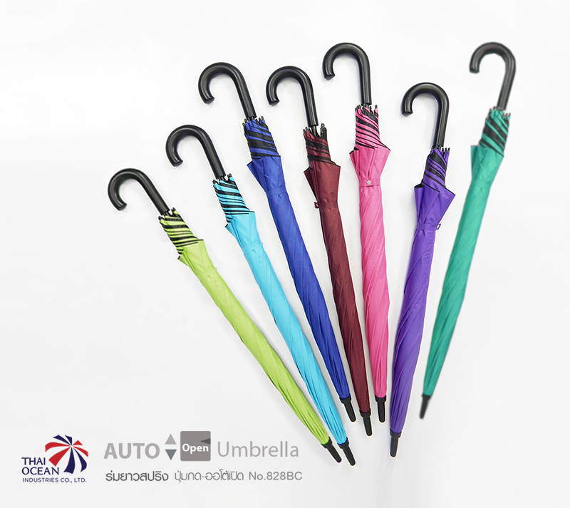 Leo ร่มยาวสปริง กางออโต้ กันยูวีด้วย ผ้า black uv กันรังสียูวี 99% ขนาด 28 นิ้ว