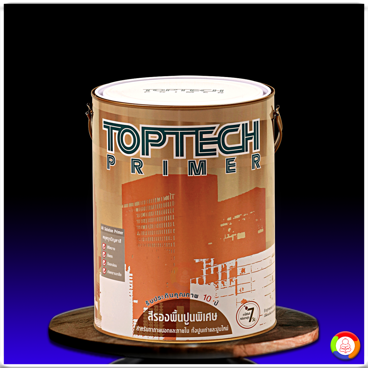 สีรองพื้นปูนพิเศษ ท็อปเทค สุตรน้ำมัน Delta Toptech Primer