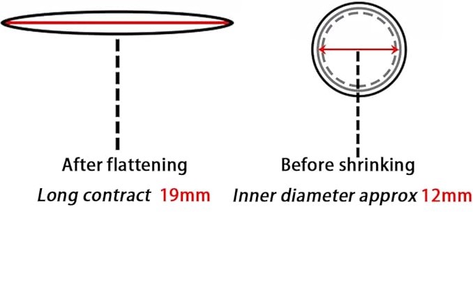 ท่อหด สีแดง ขนาด 12 mm. แบ่งขายเป็นเมตร อัตราส่วนการหด 2:1 Heat Shrinkable Tube ท่อหด 12mm.