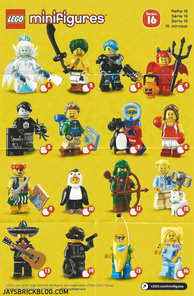 LEGO เลโก้ 71013 MINIFIGURES SERIES 16 (ครบ 16 แบบ)