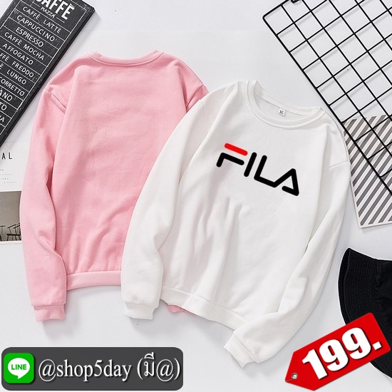 🔥 FILA เสื้อแขนยาวยอดฮิต ใส่ได้ทั้งหญิงและชาย