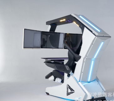 เก้าอี้เล่นเกม R1Pro Galaxy Battleship Zero Gravity พร้อมห้องนักบินปรับระยะการมองได้ เก้าอี้เล่นเกมแคปซูลอวกาศ