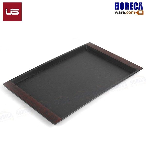 ถาดญี่ปุ่นขอบจับ ลายไม้ 38x24 ซม. ยูเอส-SL