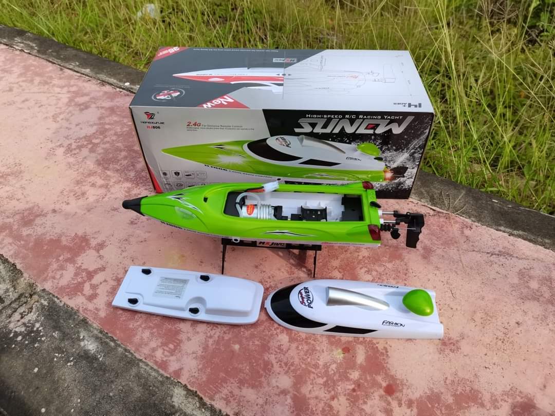 เรือบังคับวิทยุความเร็วสูง HJ-806 47Cm 2.4G RC 30Km/H แบตเตอร์+ชุดชร์าจ พร้อมเล่น ระบบระบายความร้อนด้วยน้ำ