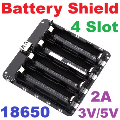 18650 lithium battery 4 slot to 5V/3V 2A module V3 mobile power bank module lithium battery protection expansion board SMD battery holder