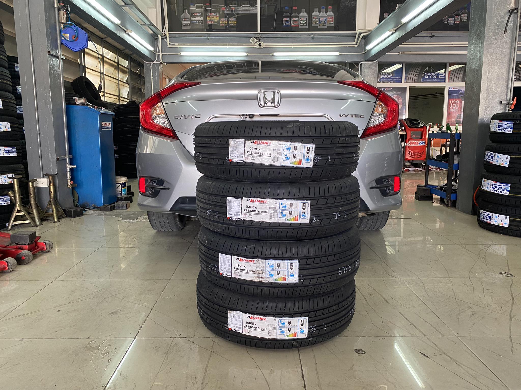 Honda Civic fc เปลี่ยนยางญี่ปุ่น เน้นใช้งานประจำวัน [+] ALLIANCE/AL30 030EX 97V *JAPAN (BY YOKOHAMA) ขนาด 215/55R16 𝙊𝙪𝙧 𝙎𝙚𝙧𝙫𝙞𝙘𝙚 บริการทางร้าน เรารับทำอะไรบ้าง 🔧 ติดตั้งยางแบบไร้รอย 100% 🔧 บริการสลับยาง ตามอายุ 🔧 มียางรถยนต์ทุกยี่ห้อให้เลือกซื้อ 🔧 เช็คช่วงล่าง แก้ปัญหาให้ตรงจุด 🔧 บริการล้างลิ้นปีกผีเสื้อ 🔧 บริการเช็คระยะรถยนต์ 🔧 เปลี่ยนถ่ายของเหลวทั้งระบบ 🔧 ตั้งศูนย์ด้วยเครื่อง HUNTER นำเข้าจาก USA สอบถามข้อมูลเพิ่มเติม หรือนัดหมายเข้ารับบริการ Tel : 08-6569-1915 Tel : 08-6544-5963 Line id : @88rw Tiktok : https://www.tiktok.com/@88rwycrr Youtube : https://youtube.com/@88rw Facebook : https://www.facebook.com/otaninon Location : https://goo.gl/maps/HrNUAZXPN94KvxZ98?coh=178573&entry=tt #รถยนต์มีปัญหาไม่รู้ต้องแก้ตรงไหน ทางเรายินดี ตรวจหาปัญหาและหาวิธีแก้ บอกลูกค้าก่อนลงมือทำเสมอราคาเป็นธรรมไม่เอาเปรียบ สบายใจคุณลูกค้า ---------------------------------- ดูแลให้คำปรึกษาทุกปัญหาคาใจ ไม่ทิ้งลูกค้า มีบริการหลังการขาย 【ให้ผู้เชี่ยวชาญของเรา ดูแลรถคุณ】 ร้านยางเจริญรุ่งเรือง ยินดีต้อนรับครับ ---------------------------------- #โช๊คอัพรถยนต์ #monroe #yss #kayaba #profender #ร้านยางเจริญรุ่งเรือง #นนทบุรี #งามวงศ์วาน #amsfix #บริการช่วงล่างรถยนต์ #ซ่อมบำรุงช่วงล่าง #เซทอัพโช๊คอัพรถยนต์