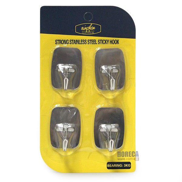 ที่แขวนสแตนเลสทรงเหลี่ยม4ชิ้น ริชวัน