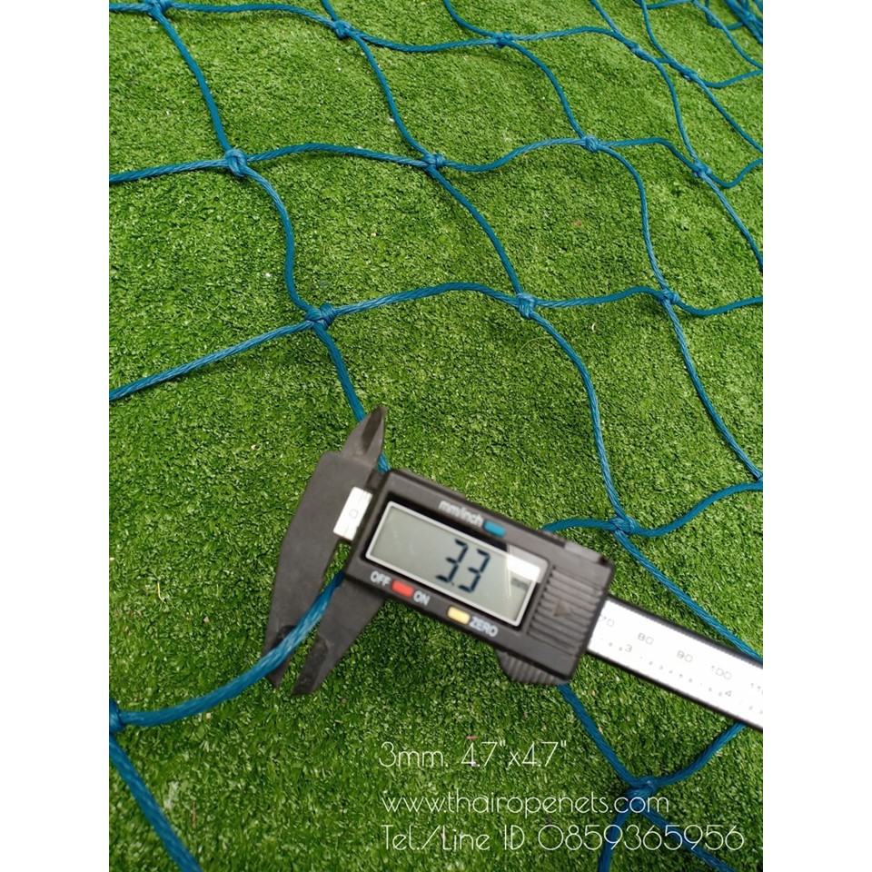 ตาข่ายล้อมสนามฟุตบอล สนามหญ้าเทียม⭐⭐ความสูง 6 m.⭐⭐ทนแดด ทนแรงดึงสูง🌟 สีฟ้าอมเขียว 3.3 mm.ช่องตา 5"x 5" 🌟มีหลายขนาด🌟