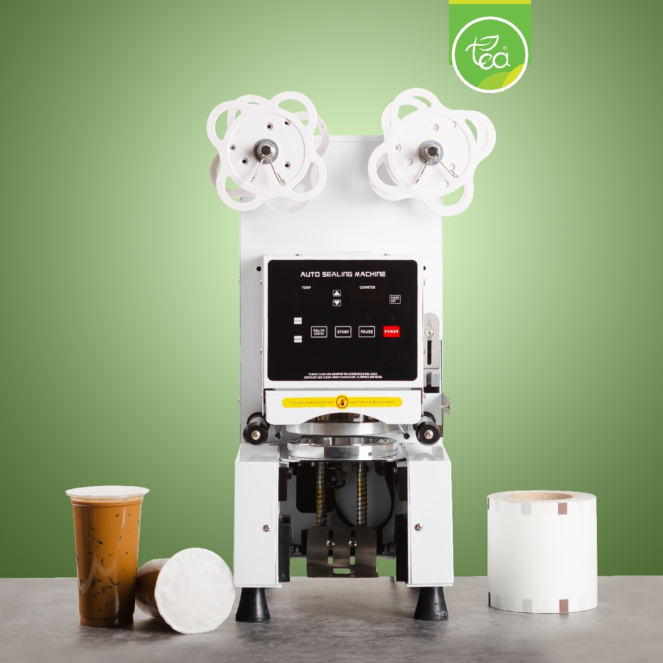 เครื่องซีล ฝาแกัวพลาสติก ปาก95 ระบบอัตโนมัติ Automatic Sealing Machine 280W รุ่น TEA-KSeries