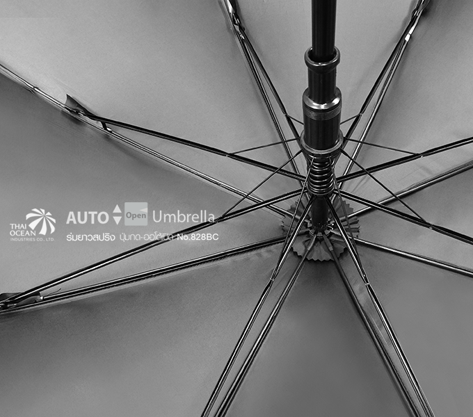 Leo ร่มยาวสปริง กางออโต้ กันยูวีด้วย ผ้า black uv กันรังสียูวี 99% ขนาด 28 นิ้ว