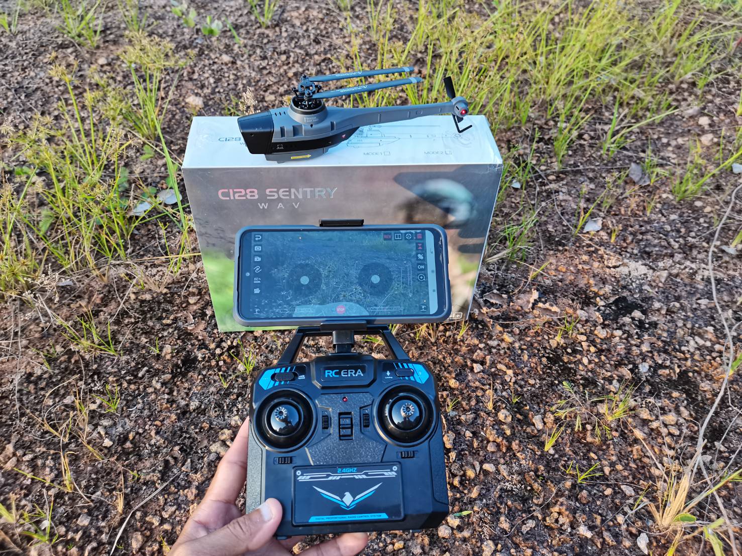 C128 SENTRY SPY DRONE FPV USA ยานบินสอดแนมสหรัฐอเมริกา ระบบ FPV WIFI ติดกล้อง HD 720P CAMERA รีโมทควบคุม 2.4 GHZ