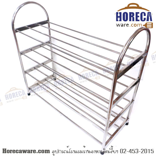 Stainless steel shoe rack, 75 cm, 4 layers, massager [ms-08-11]