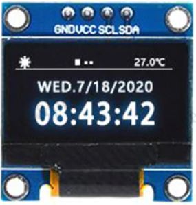 OLED รุ่นใหม่ 0.96 Inch 128 x 64 OLED Display Module Serial I2C Interface สีขาว (colors white) SSD1315 12864 New version