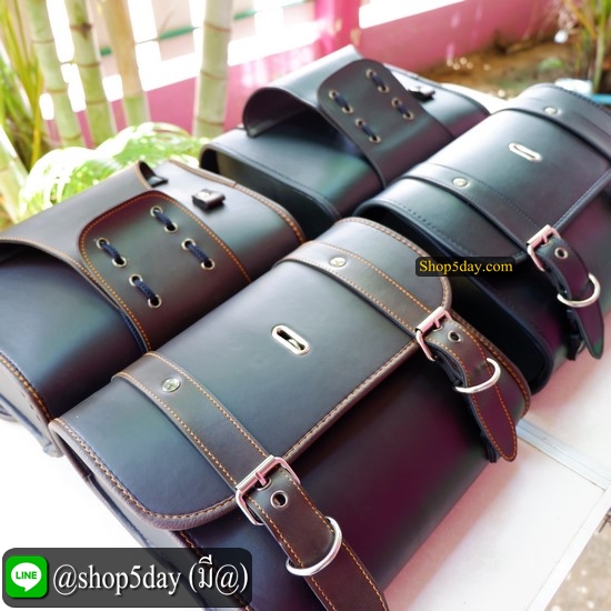 🔥 กระเป๋ารถมอเตอร์ไซค์ วินเทจ-คลาสสิค ✌️ มีสีดำ และ น้ำตาลไหม้