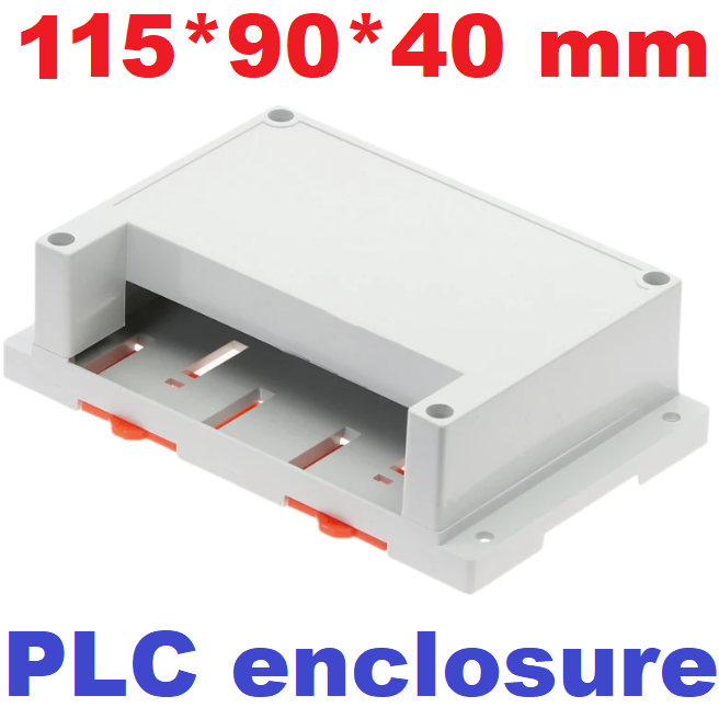 กล่อง PLC ขนาด 115*90*40 mm. สีขาว มีช่องเปิด 1 ด้าน plastic box enclosure electronics plastic housing din rail enclosure electrical cabinet PLC plastic junction box enclosure White color